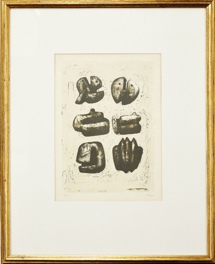 Henry Moore OM CH FBA, British 1898-1986- Six Stone Figures [Cramer 299], 1973; lithograph in - Image 2 of 2