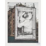 JR, French b.1983- Ballet, Ballerina in Crate, East Village, New York City, 2015, 2019; lithograph