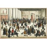 Laurence Stephen Lowry RBA RA, British 1887-1976- Punch and Judy [SP21], 1943; lithograph in colours