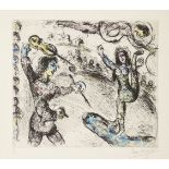 Marc Chagall, Russian/French 1887-1985- Acrobate et Violoniste [Cramer 64], 1968; etching with