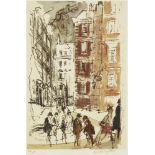 Feliks Topolski RA, Polish 1907-1989- Three Court of Appeal Judges, c.1980, and Fountain Court,