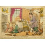 Thomas Rowlandson, British 1756-1827- Miseries of Human Life. House Cleaning, after Woodward,