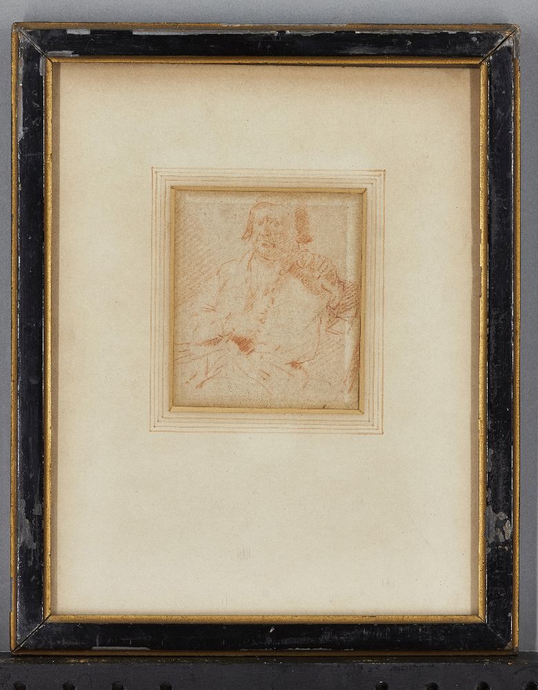 Attributed to Egbert van Heemskerck, Dutch 1634-1704- Studies of lady seated half-length turned to - Image 2 of 2