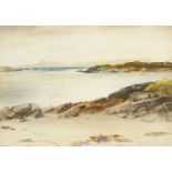 Wycliffe Egginton RI RCA, British 1875-1951- Eigg from Arisaig; watercolour, signed, 37.5x53cm (ARR)