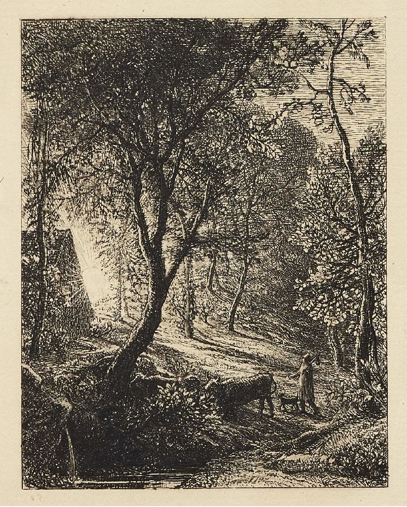 Samuel Palmer RWS, British 1805-1881- The Herdsman’s Cottage, [Alexander 3 ii/ii, Lister 3 ii/ii],