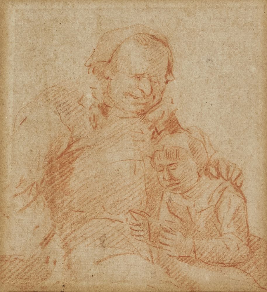 Attributed to Egbert van Heemskerck, Dutch 1634-1704- Studies of lady seated half-length turned to