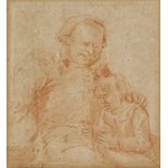 Attributed to Egbert van Heemskerck, Dutch 1634-1704- Studies of lady seated half-length turned to