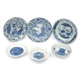 A collection of predominantly Japanese blue and white porcelain, 17th/20th century, to include