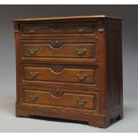 A Continental chest of drawers, late 19th,early 20th Century, with four long graduated drawers,