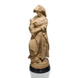 Albert-Ernest Carrier-Belleuse, French, 1824-1887, La Maternité Nepolitaine, a terracotta