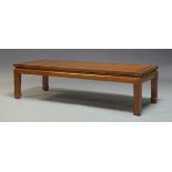 A Chinese hardwood coffee table, late 20th Century, the rectangular top on square section legs, 40cm