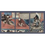 Utagawa Kunisada, Japanese 1786-1864, Act XI of The Storehouse of Loyal Retainers (Chushingura),