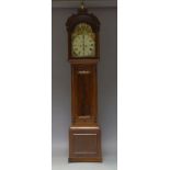 A Scottish Victorian mahogany longcase clock by G. Winterhalder, Glasgow, the arched hood centred by