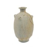 Phil Rogers (1951-), a bottle vase c. 2000, impressed seal to base A tall salt glazed bottle vase