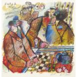 Theo Tobaisse, Israeli 1927-2012- L'exil et le temps retrouvé; lithograph printed in colours, signed