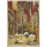 Humphrey Spender, British 1910-2005- Westminster Abbey, 1953; lithograph in colours on wove,