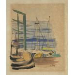 Moïse Kisling,Polish/French 1891-1953 The Harbour of Cannes, 1952; lithograph in colours on Japan,