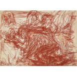 Erich Kahn, German/British 1904-1980- The Beggar, 1973; red chalk, signed, titled and numbered 'IXII