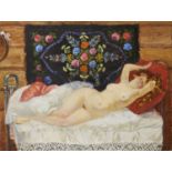 Dmitri Oboznenko, Russian 1930-2002- 'La Belle Endormie', 1994; oil on canvas, signed lower right;