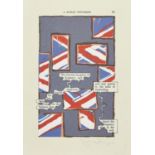 Tom Phillips CBE RA, British b.1937- A Humument p.31 & 32; two lithographs in colours on wove,