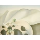 Naftali Bezem, Israeli b.1924- Untitled, surreal landscape; lithograph in colours on wove, signed