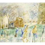 Arthur Henderson Hall ARCA RE RWS, British 1906-1983- May Day at the Tower; watercolour, signed in