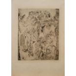 Charles-Georges Dufresne, French 1876-1938- La Fuite en Egypte, circa 1919; drypoint etching, signed