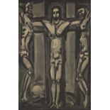 George Rouault, French 1871-1958- Adam et Eve au Golgotha, 1939; wood engraving on wove, title