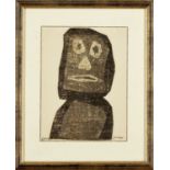 Jean Dubuffet, French 1901-1985- The Warrior, 1958; lithograph in colours on wove, signed in the