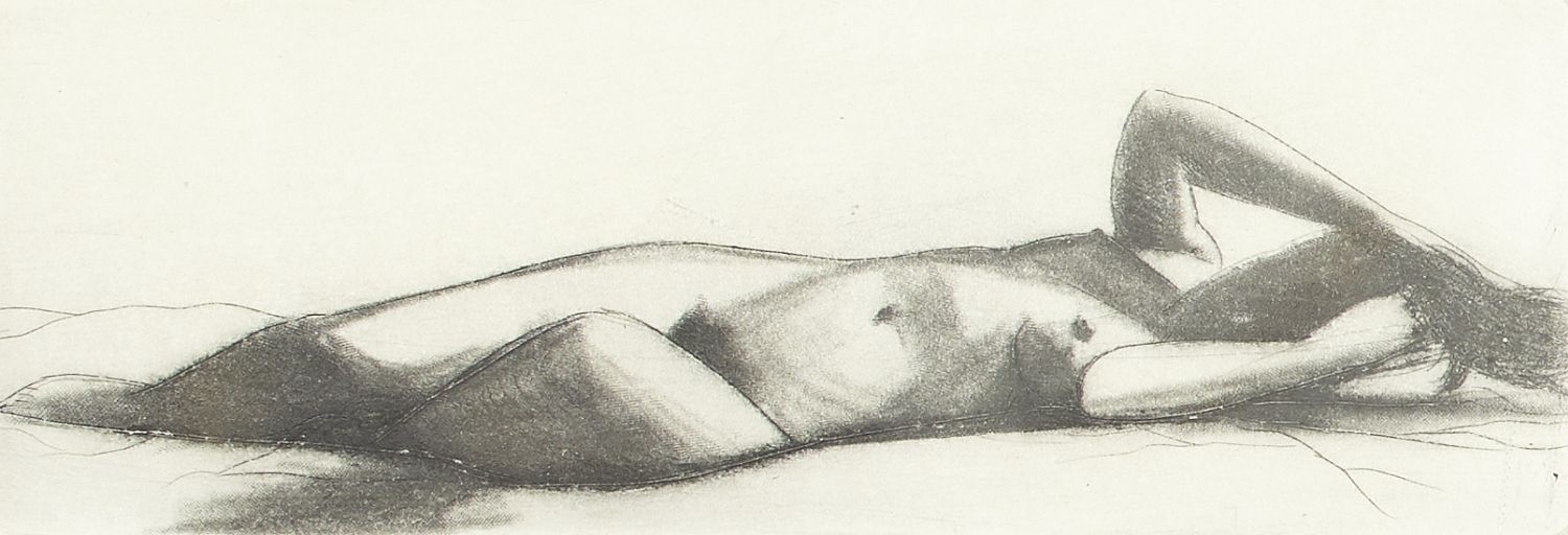Italian School, late 20th/early 21st century- Reclining nudes in various poses; etchings, signed and - Image 4 of 4