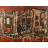 D Parkinson, British mid/late 20th century- Composition Red; signed, 92x123cm, (ARR) Provenance: