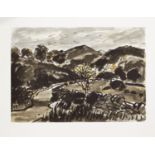 Sir Kyffin Williams KBE RA, Welsh 1918-2006- Nanmor; lithograph in colours on wove, numbered 149/150