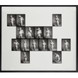 Marc Hispard, French 1938-2015- Eva Herzigova, Paris, 1991 gelatin silver contact sheet, signed,