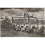 Ludwig Jindra, Czech 1897-1981- The Castle, Prague; gelatin silver print, 32x48cm: together with