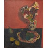 John Coplans, South African/British 1920-2003- Still life of flowers, circa 1958; oil on canvas,