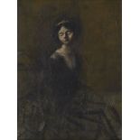 Jean-Louis Forain, French 1852-1931- Portrait de femme; oil on canvas, 36.2 x 28.3cm Provenance: