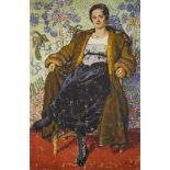 Joseph von Brackel, German 1874-1955- Portrait of a woman, 1909; oil on canvas, signed lower