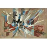 Pierre de Berroeta, French 1914-2004- Composition, 1961: oil on canvas, signed and dated 61 lower