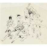 Jules Pascin, Bulgarian/American 1885-1930- Brutalité (Brutality), 1927; ink, signed and bears