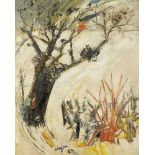 Bernard Lorjou, French 1908-1986- Arbre en hiver, 1956; oil on canvas, signed lower centre, 98.5 x