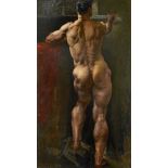 Vasily Nikolaevich Yakovlev, Russian 1893-1953- Male Model from the Back, 1920; oil on canvas,