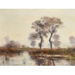 Louis Aimé Japy, French 1840-1916; L'etang de Lapra en Septembre, St. Bonnet-Les-Oulles; oil on