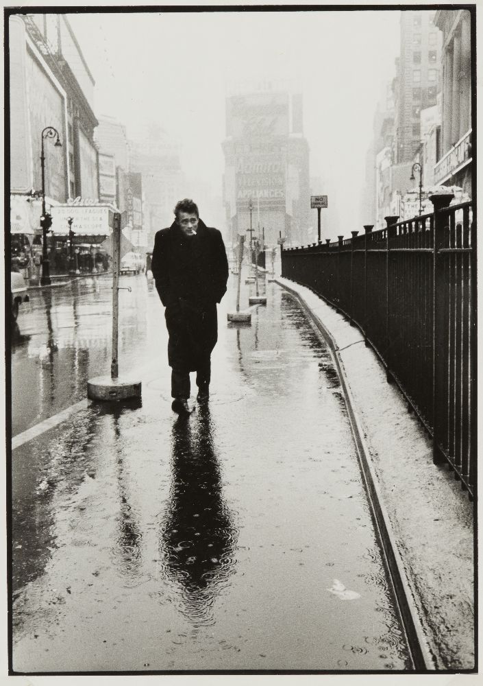 Dennis Stock, American, 1928-2010 James Dean on Times Square, New York , 1955; gelatin silver print,