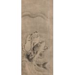 18th-19th century Japanese School, Kinko Sennin riding a giant carp, in the style of Kaihō Yūshō ink
