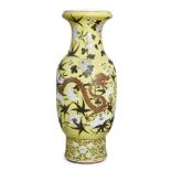 A large Chinese porcelain Dayazhai-style vase, late 19th century, painted en-grisaille with