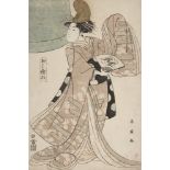 Katsukawa Shunei, Japanese 1762-1819, The Maiden at Dojoji Temple, c.1795, woodblock print in
