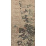 20th century Chinese School, ink and colour on paper, hanging scroll, scene from the legend of