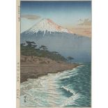 Koichi Okada, Japanese b.1907, View of Mount Fuji from Hakone and View of Mount Fuji from Hagoromo