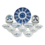 A collection of Japanese Arita porcelain, 17th - 19th century, comprising two similar dishes painted