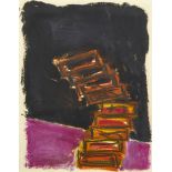 Basil Beattie RA, British b.1935- Ladder Series 1; oil stick on paper, 36x28cm, (ARR) Provenance: